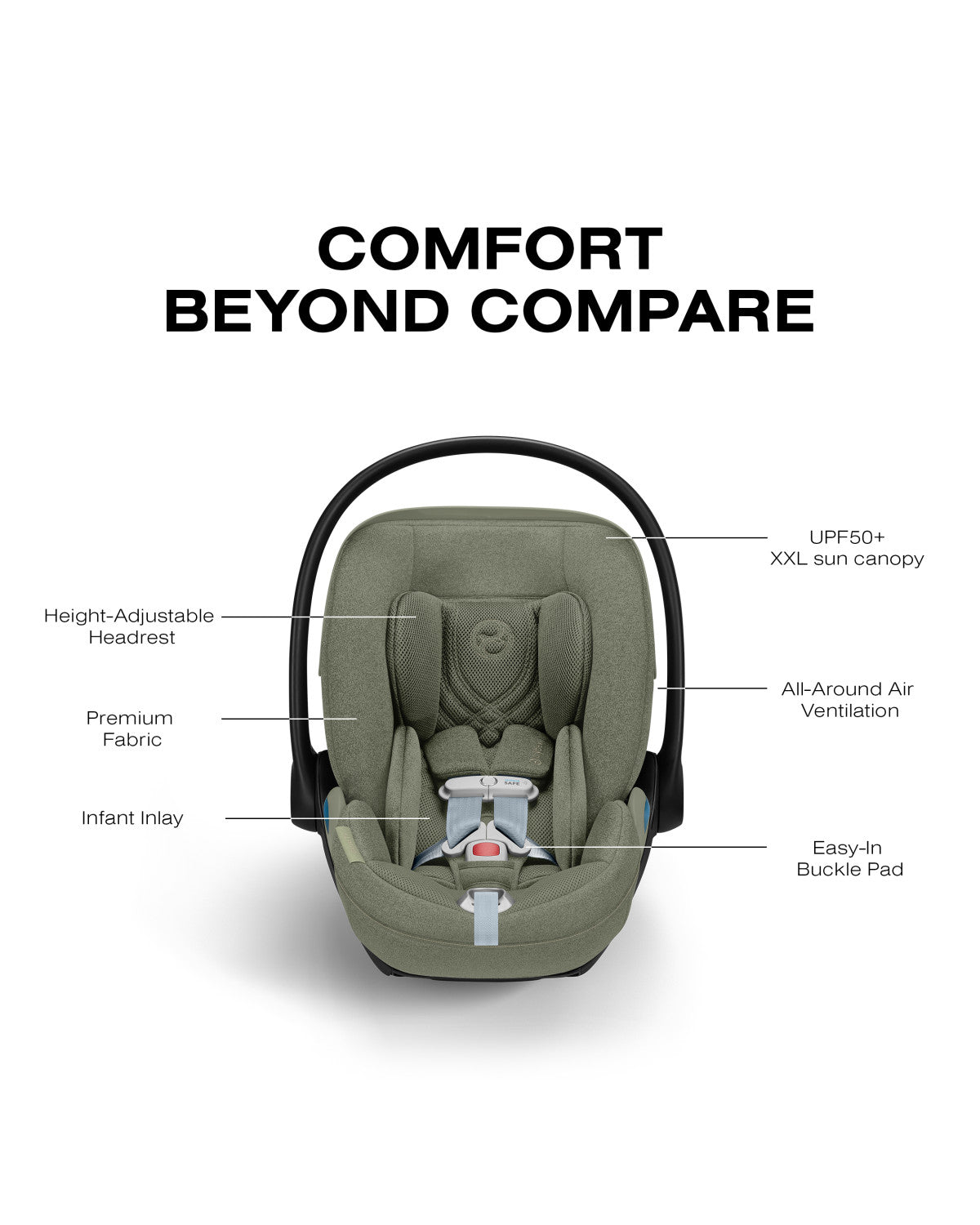 CYBEX Cloud T Comfort Extend Infant Car Seat with SensorSafe- Bambi Baby