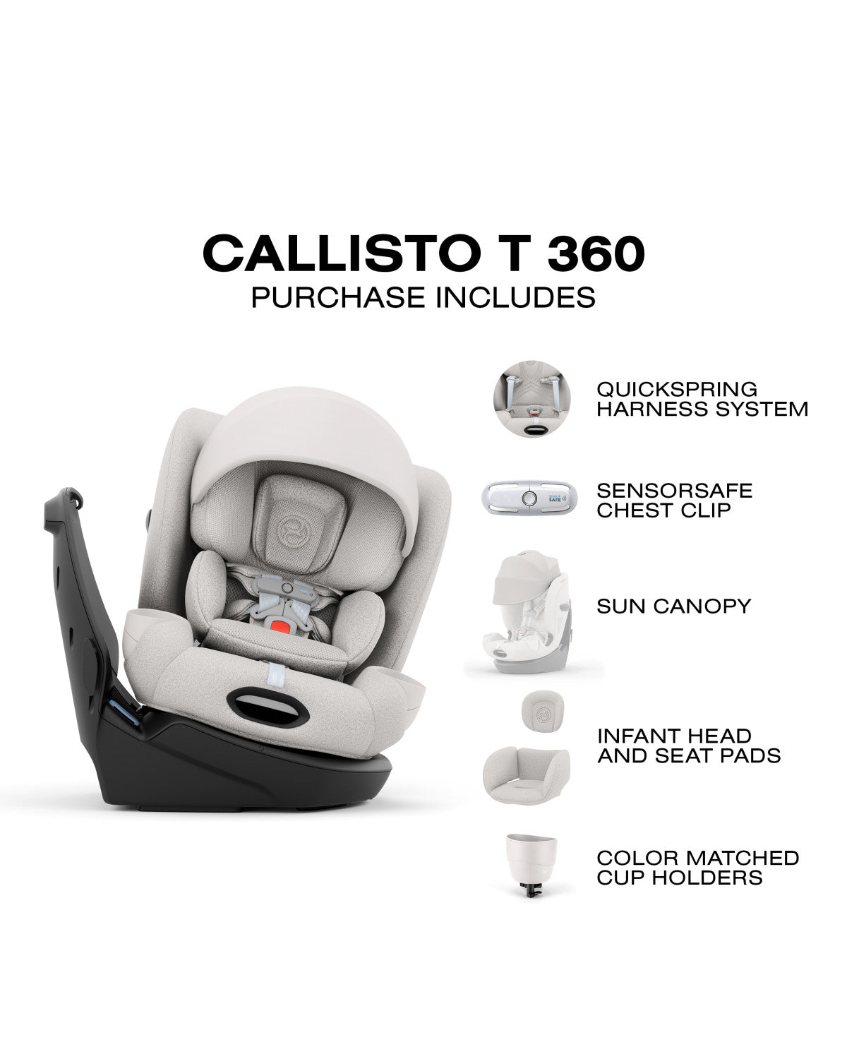Cybex Callisto T 360 Rotating All-in-One Convertible Car Seat- Bambi Baby