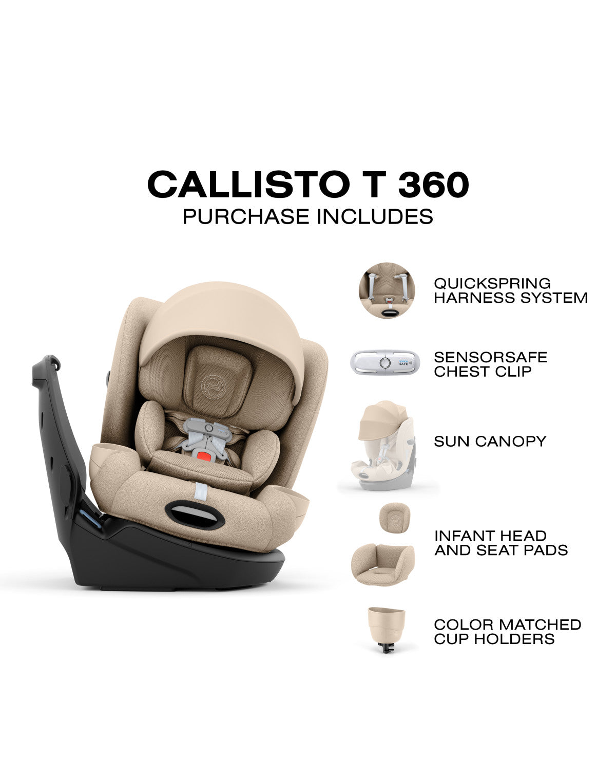 Cybex Callisto T 360 Rotating All-in-One Convertible Car Seat