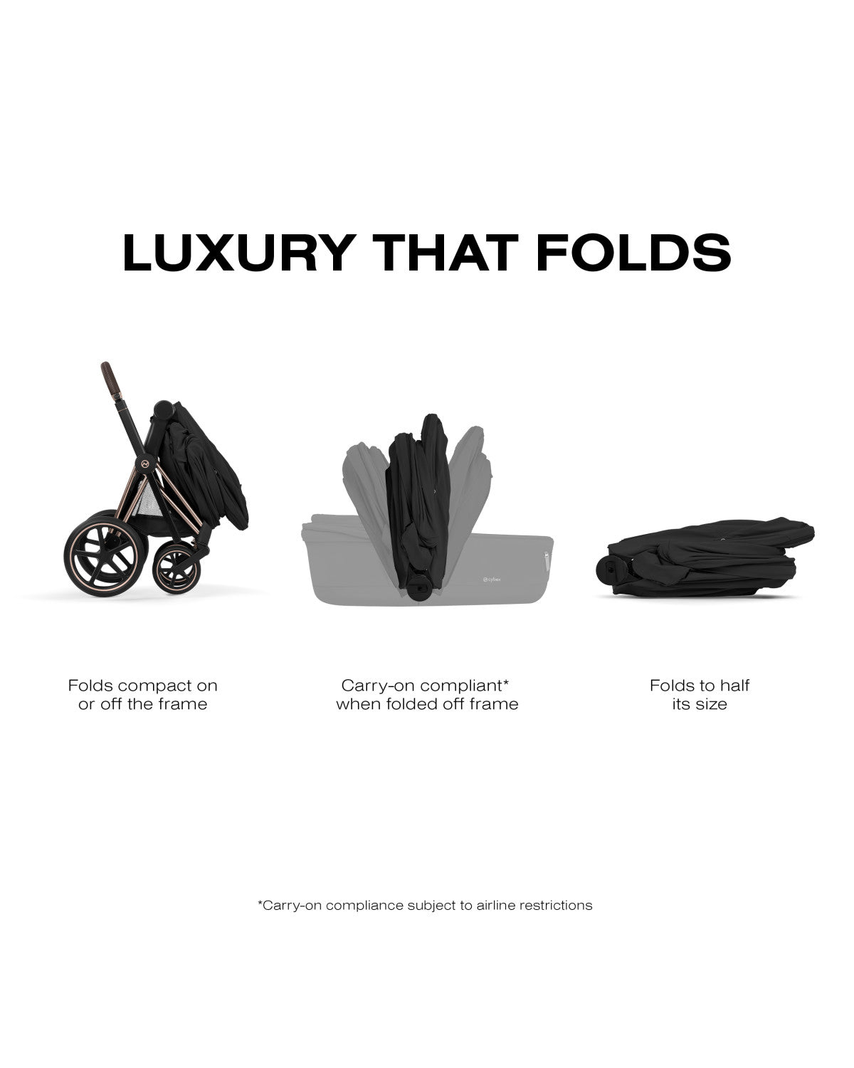 CYBEX PRIAM Fold Lux Carry Cot - Comfort Collection- Bambi Baby