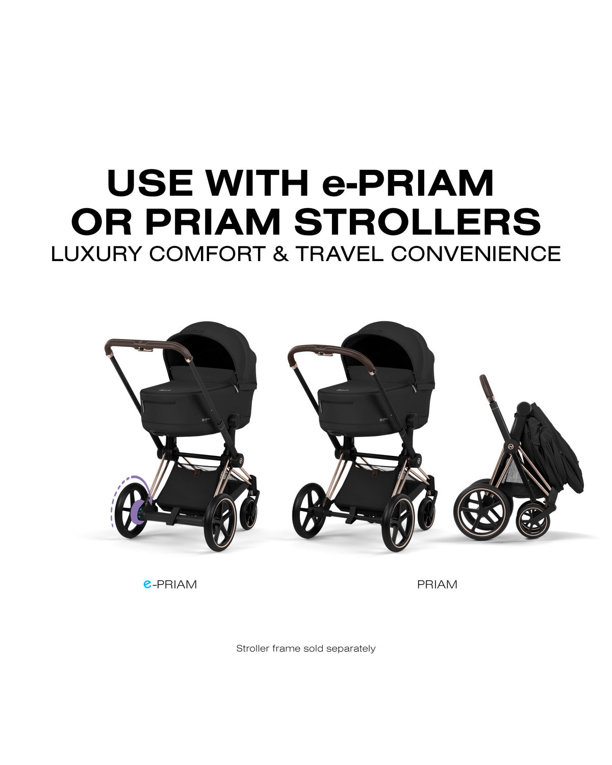 CYBEX PRIAM Fold Lux Carry Cot - Comfort Collection- Bambi Baby