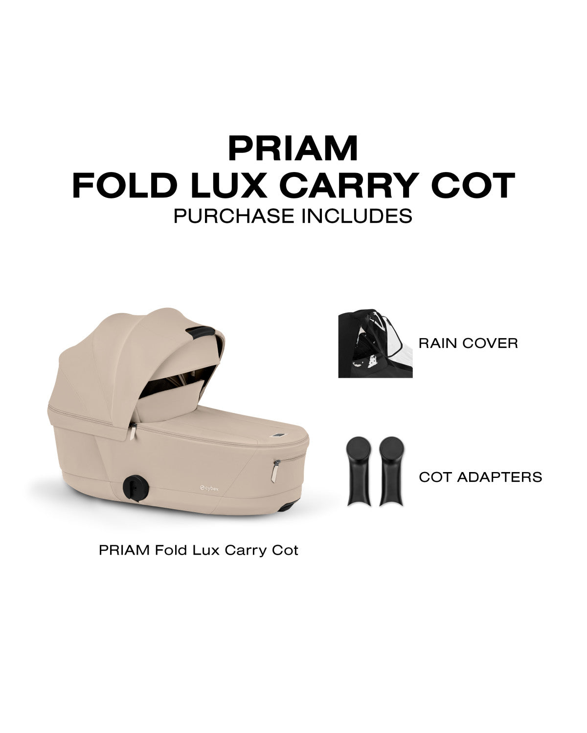 CYBEX PRIAM Fold Lux Carry Cot - Comfort Collection- Bambi Baby