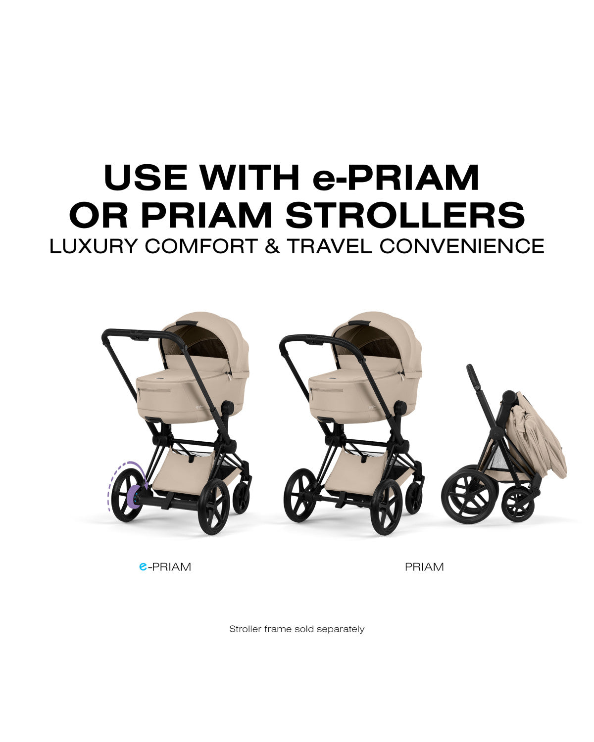 CYBEX PRIAM Fold Lux Carry Cot - Comfort Collection- Bambi Baby