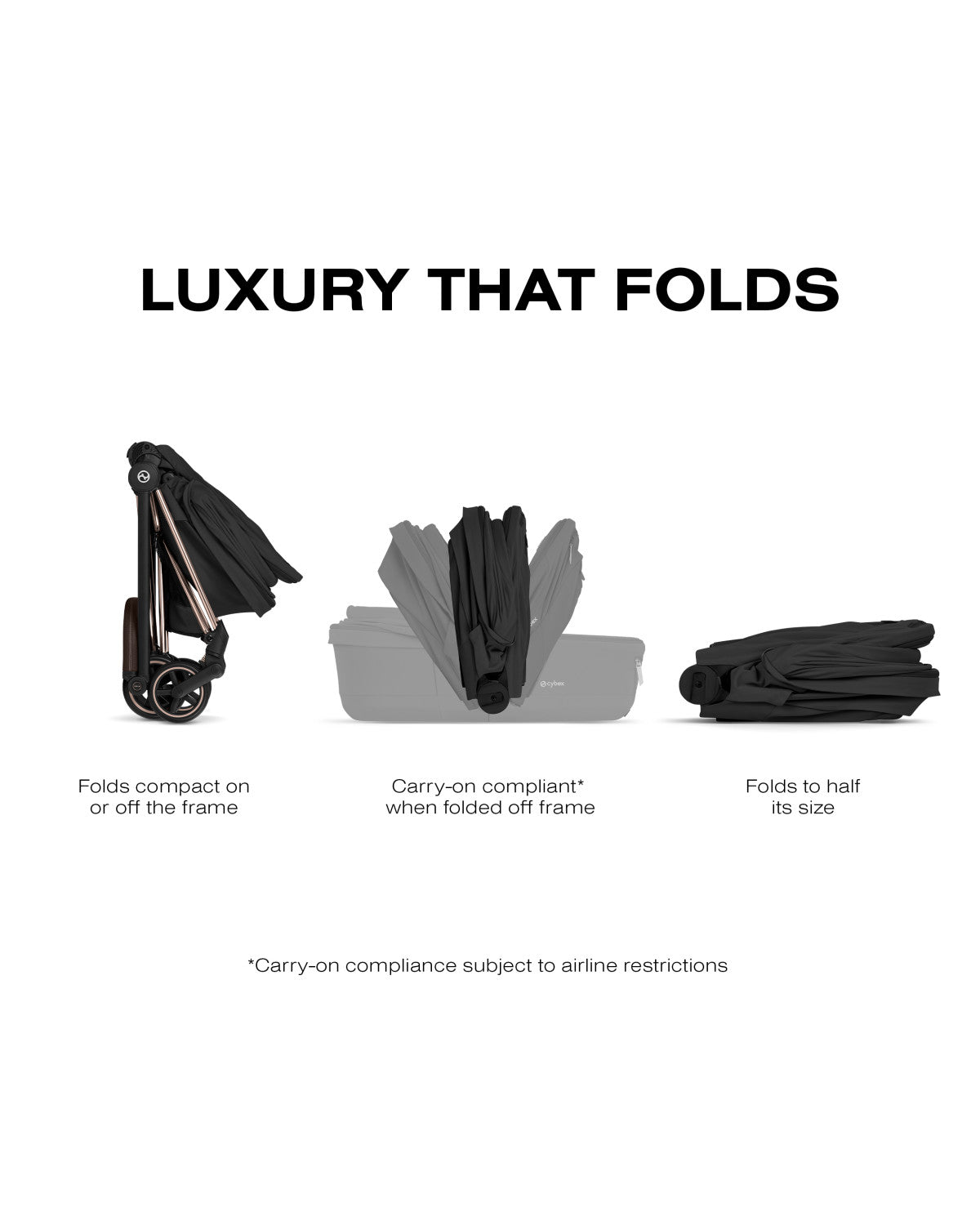 CYBEX MIOS/COYA Fold Lux Carry Cot - Comfort Collection- Bambi Baby