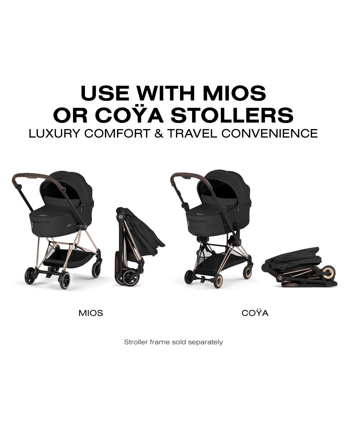 CYBEX MIOS/COYA Fold Lux Carry Cot - Comfort Collection- Bambi Baby