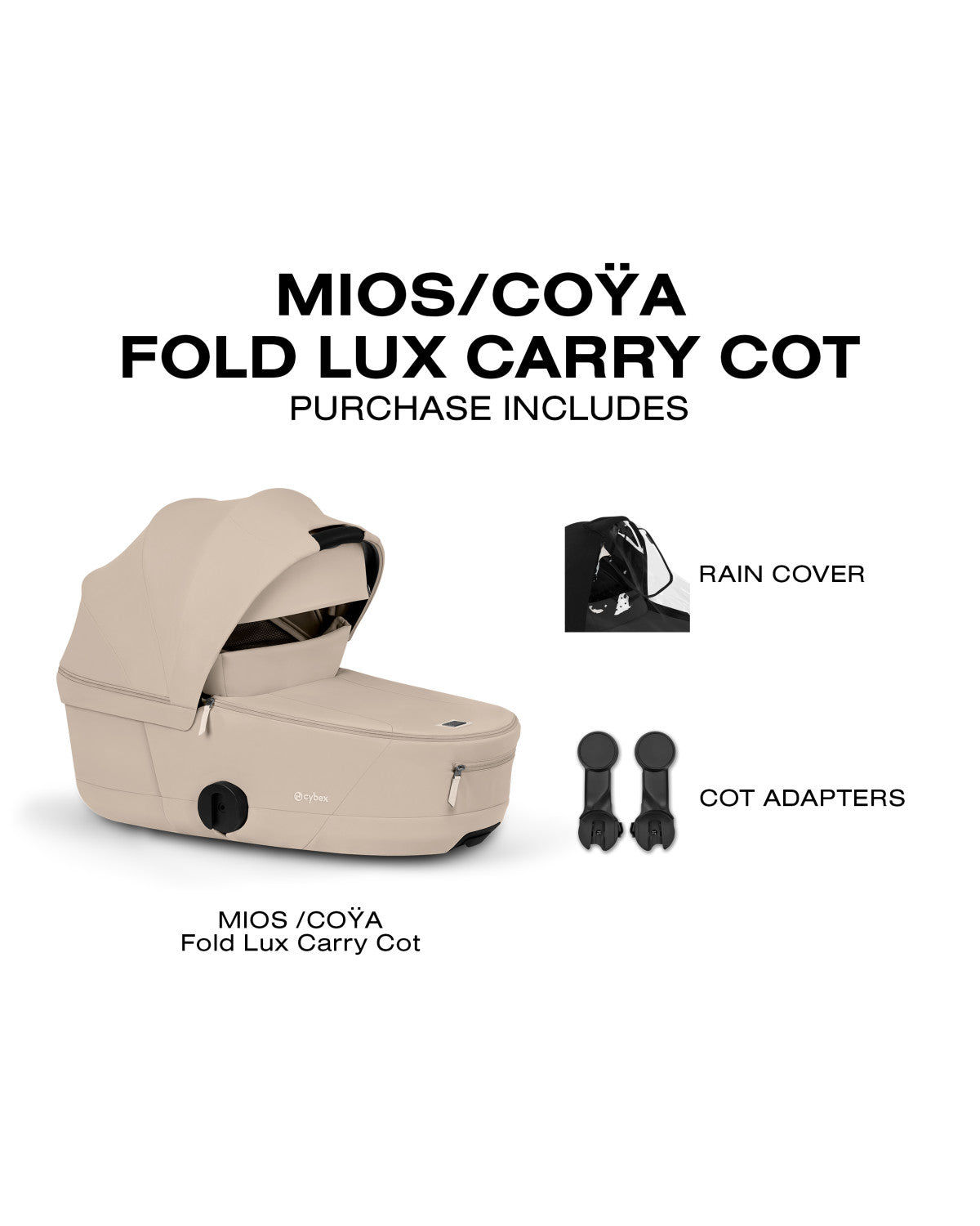 CYBEX MIOS/COYA Fold Lux Carry Cot - Comfort Collection – Bambi Baby