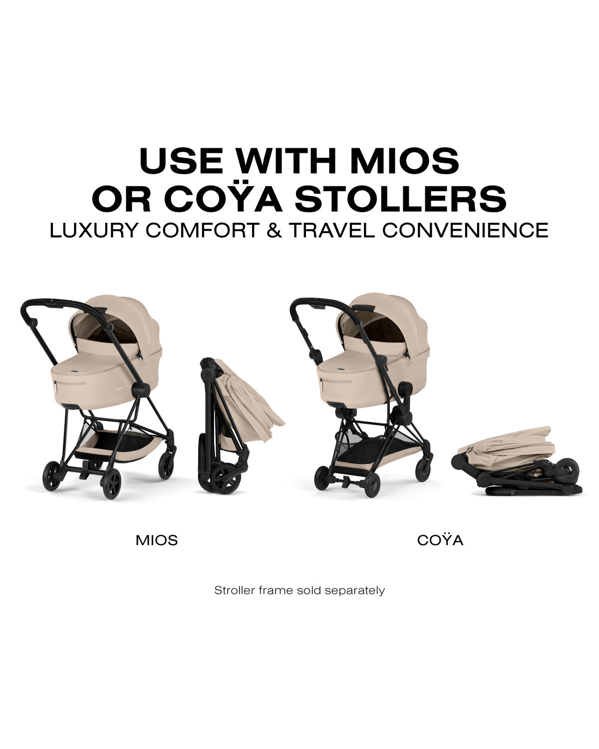 CYBEX MIOS/COYA Fold Lux Carry Cot - Comfort Collection- Bambi Baby