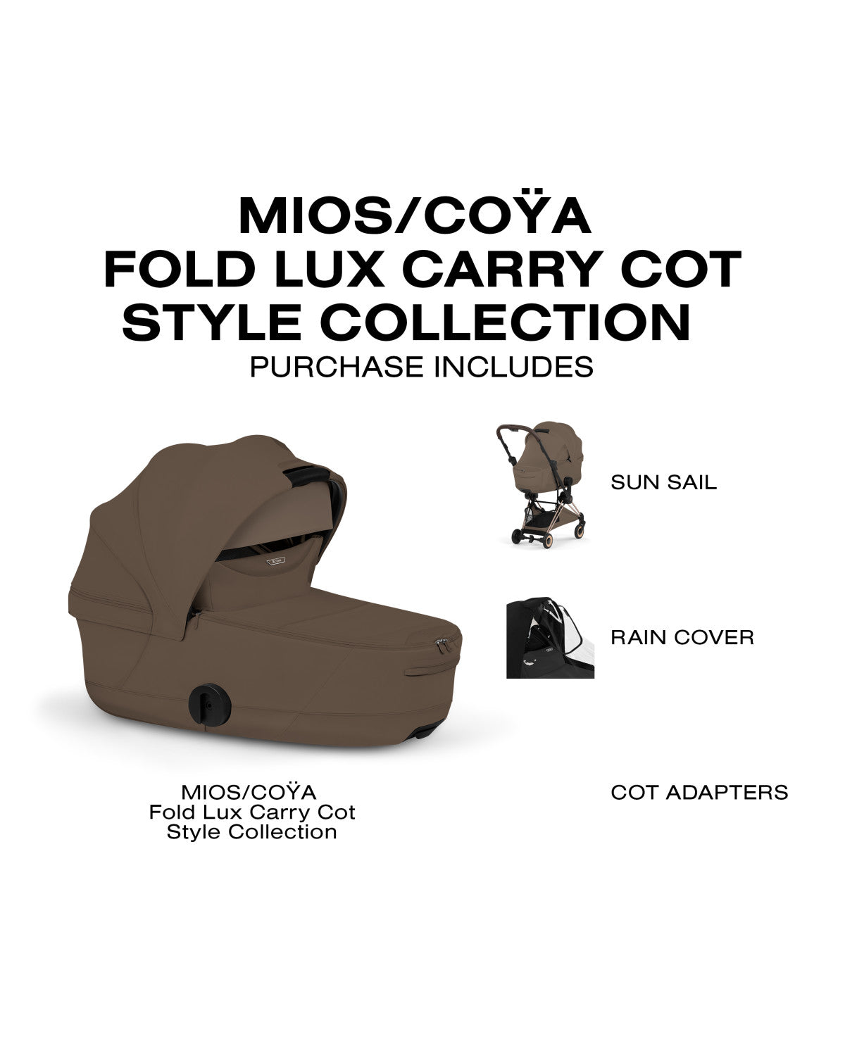 CYBEX MIOS/COYA Fold Lux Carry Cot - Style Collection- Bambi Baby