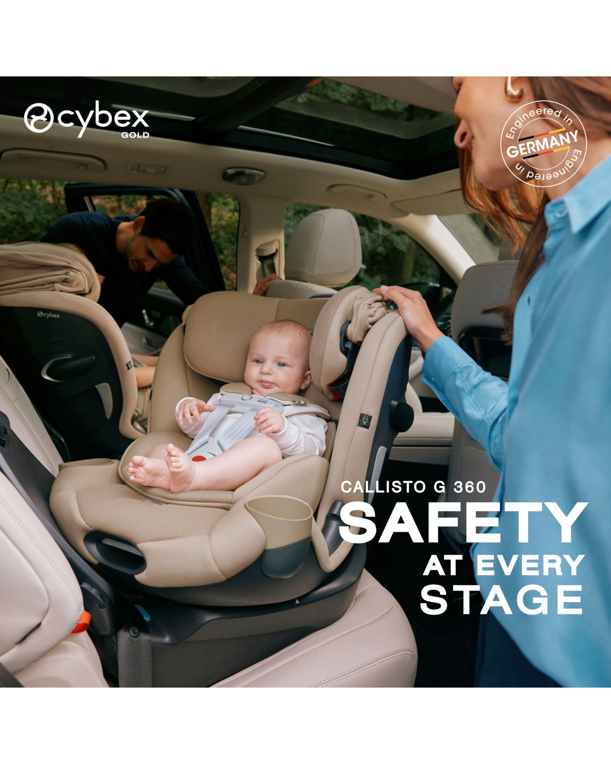 CYBEX Callisto G 360° Rotating All-in-One Convertible Car Seat- Bambi Baby