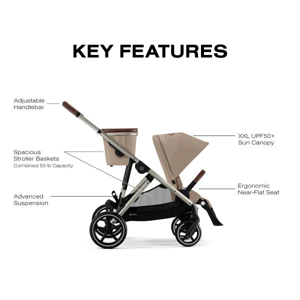 CYBEX Gazelle S Stroller + Cot Travel System- Bambi Baby