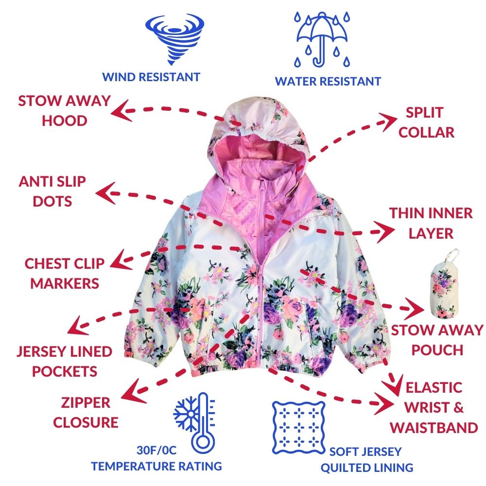 Onekid Car Seat Coat | The Road Coat Transition - Floral Print- Bambi Baby