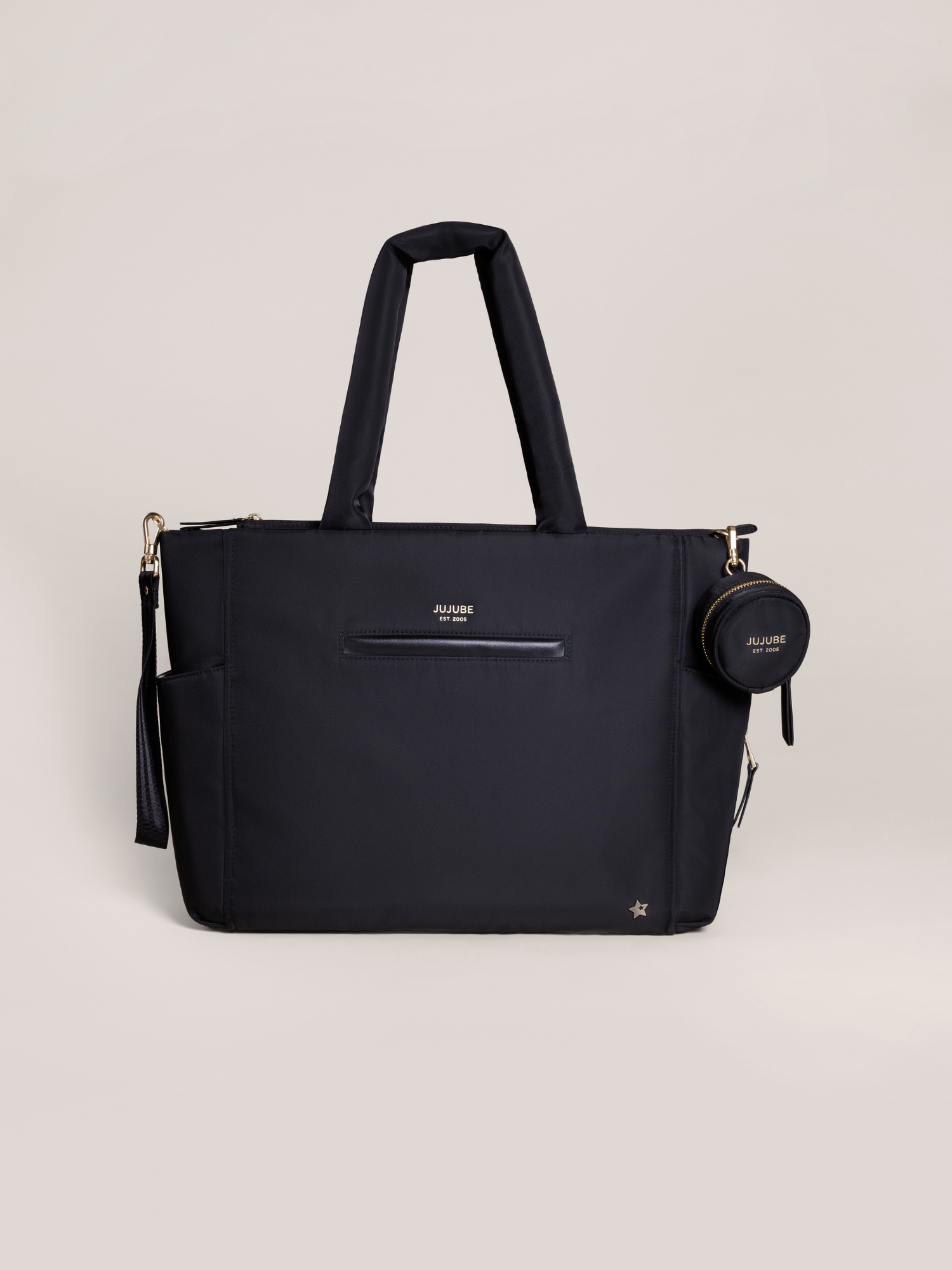 JuJuBe Utility-Strap Tote Diaper Bag - Black- Bambi Baby