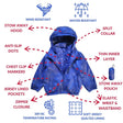 Onekid Car Seat Coat | The Road Coat Transition - Royal Blue - Bambi Baby