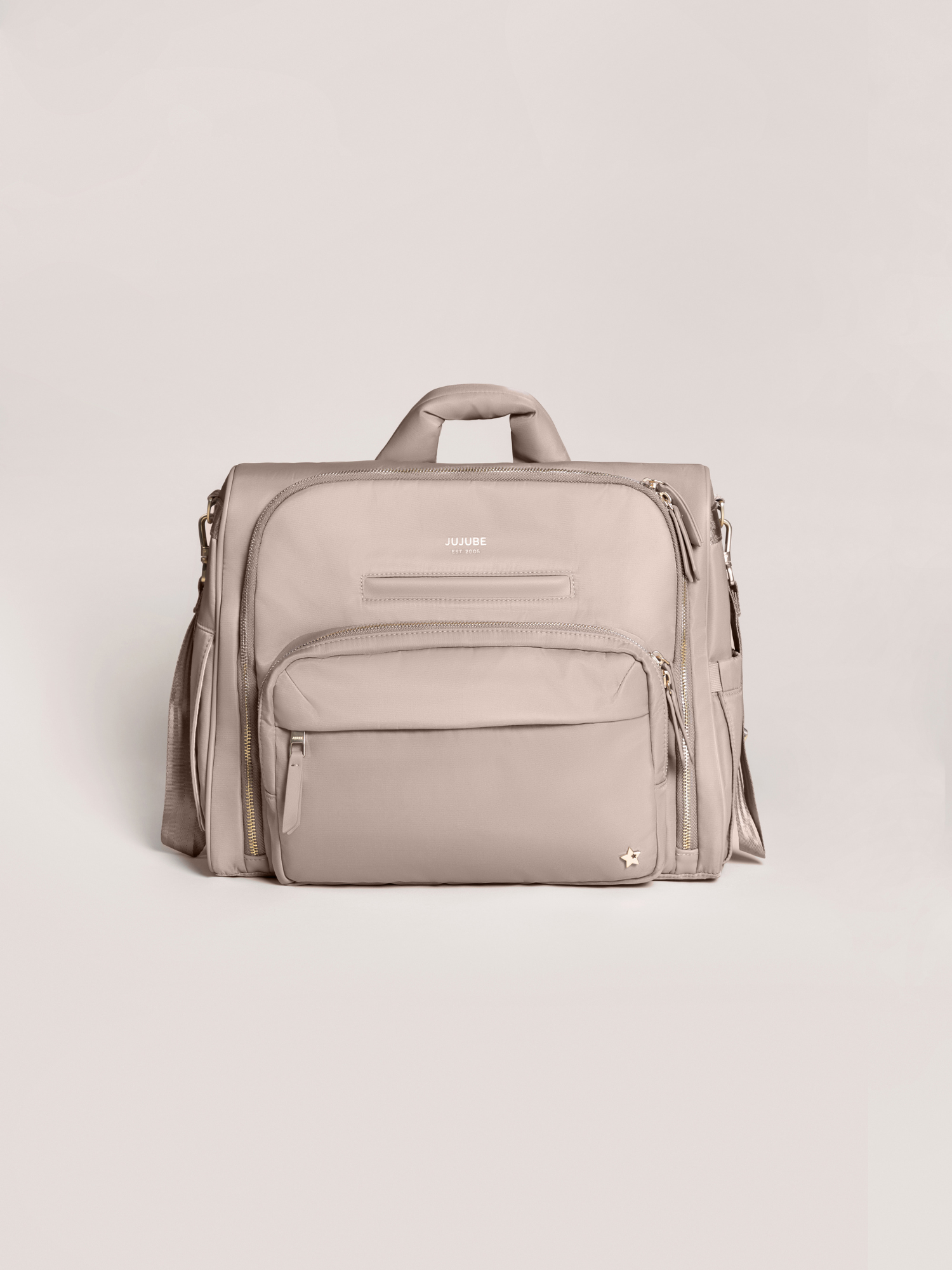 JuJuBe Satchel Diaper Bag - Taupe- Bambi Baby