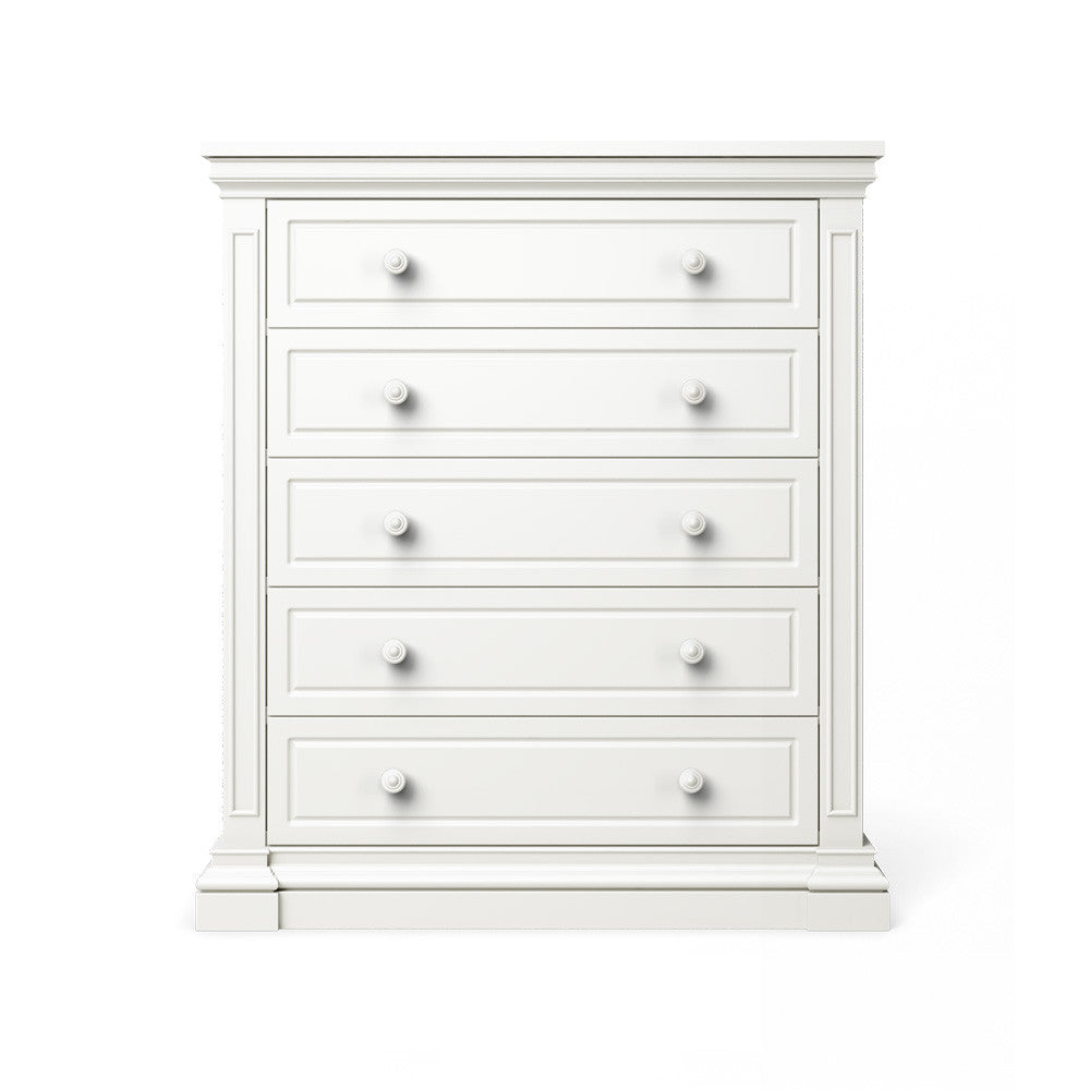 Silva Jackson 5 Drawer Chest - White- Bambi Baby