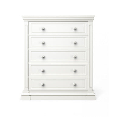 Silva Jackson 5 Drawer Chest - White- Bambi Baby