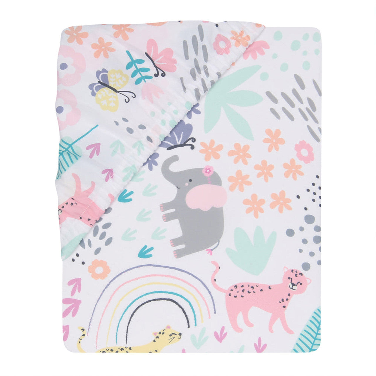 Bedtime Originals Rainbow Jungle 3-Piece Bedding Set- Bambi Baby