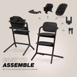 CYBEX LEMO 2 High Chair 4-in-1 Set - Stunning Black - Bambi Baby