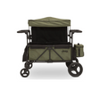 Jeep Deluxe Wrangler Wagon Stroller - Black With Olive Green (2182) - Bambi Baby