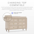 Bellini Provence 6 Drawer Dresser - Bambi Baby