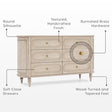 Bellini Provence 6 Drawer Dresser - Bambi Baby