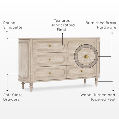 Bellini Provence 6 Drawer Dresser- Bambi Baby