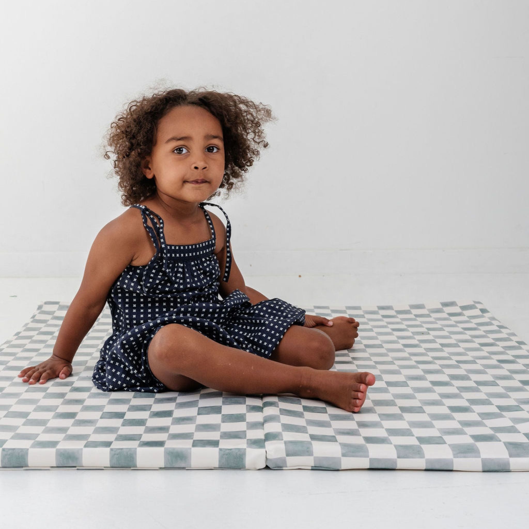 Toki Kids Checker Matcha Vegan Leather Mat- Bambi Baby