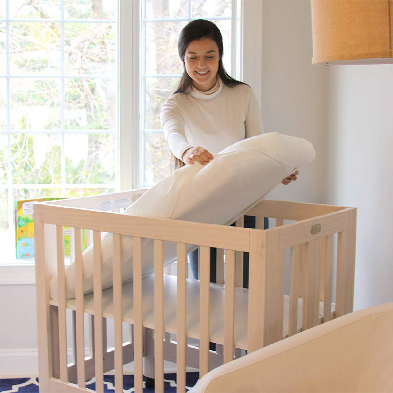 Lullaby Earth Breathe-Safe Mini Crib Mattress White – Bambi Baby