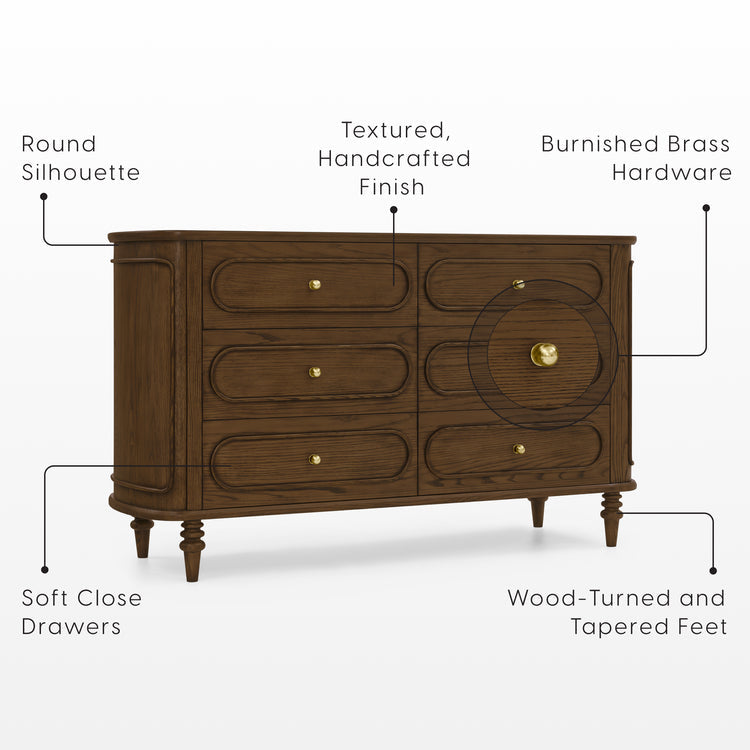 Bellini Provence 6 Drawer Dresser- Bambi Baby