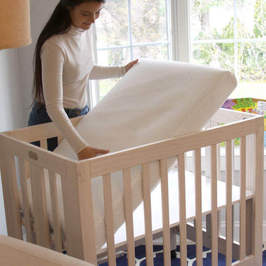 Lullaby Earth Breathe-Safe Mini Crib Mattress - White- Bambi Baby
