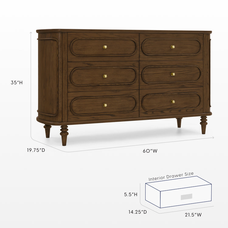 Bellini Provence 6 Drawer Dresser- Bambi Baby