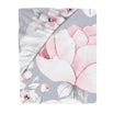 Lençol de bebê botânico Lambs &amp; Ivy - Floral cinza