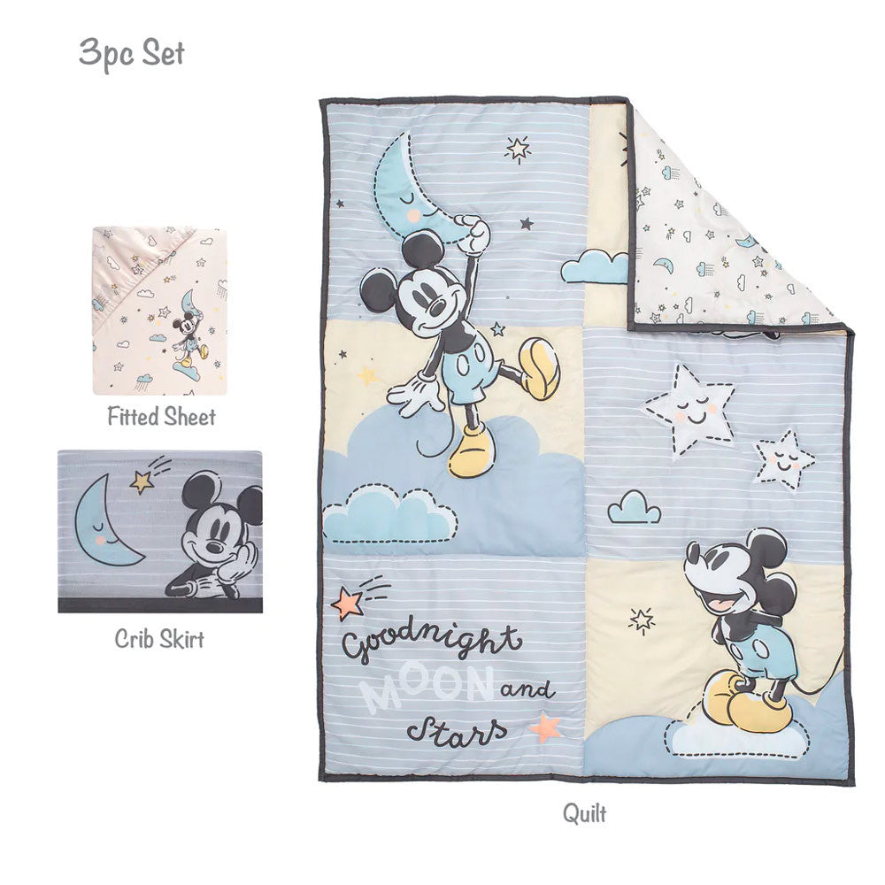 Bedtime Originals Moonlight Mickey 3-Piece Bedding Set- Bambi Baby