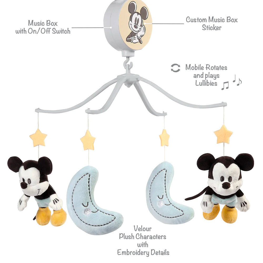 Bedtime Originals Moonlight Mickey Musical Mobile - Plays 20 minutes- Bambi Baby