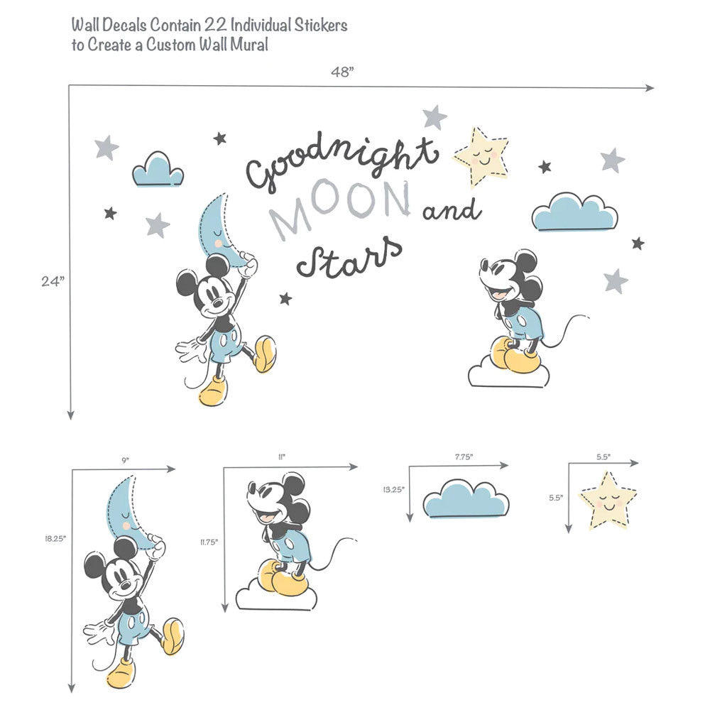 Bedtime Originals Moonlight Mickey Wall Decals- Bambi Baby
