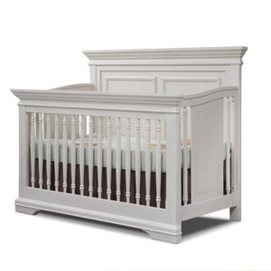 Brushed Ivory Wood Convertible Crib - Three Quarter View | Bambi Baby