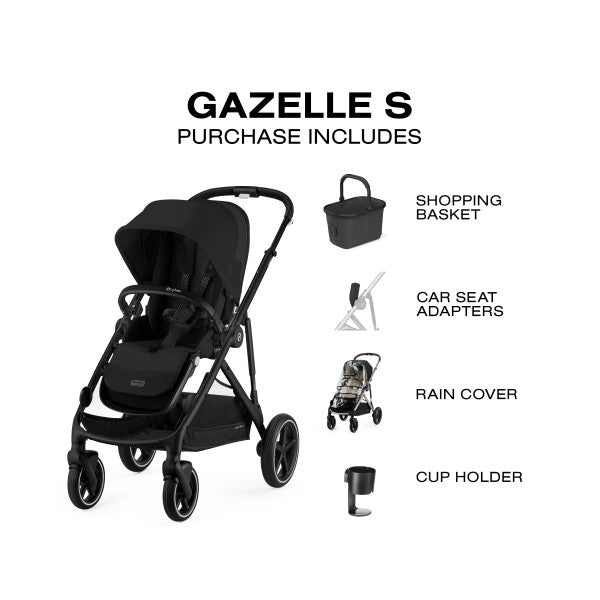 cybex gazelle s compatible car seat Cybex Gazelle S Stroller (Black Frame