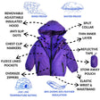 Onekid Car Seat Coat | The Road Coat Arctic - Purple - Bambi Baby
