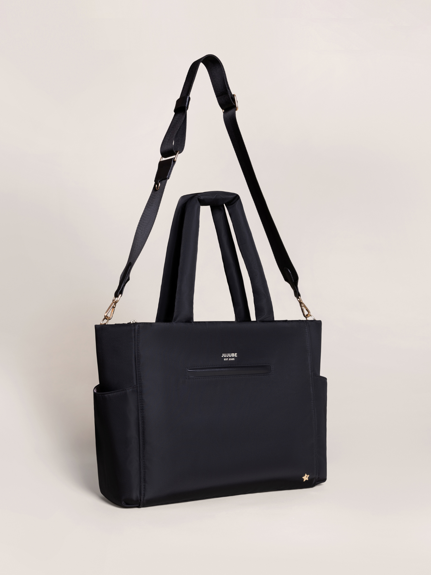 JuJuBe Utility-Strap Tote Diaper Bag - Black- Bambi Baby