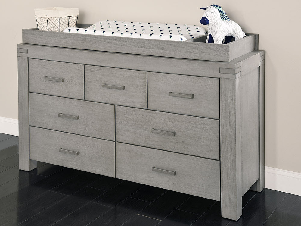 Oxford Piermont Collection Changing Topper in Rustic Stonington Gray- Bambi Baby