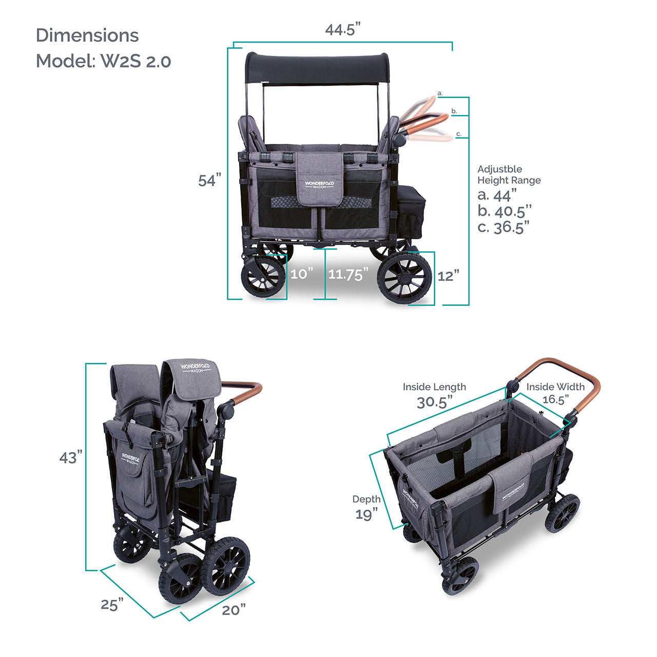 Cochecito doble Wonderfold W2 LUXE- Bambi Baby