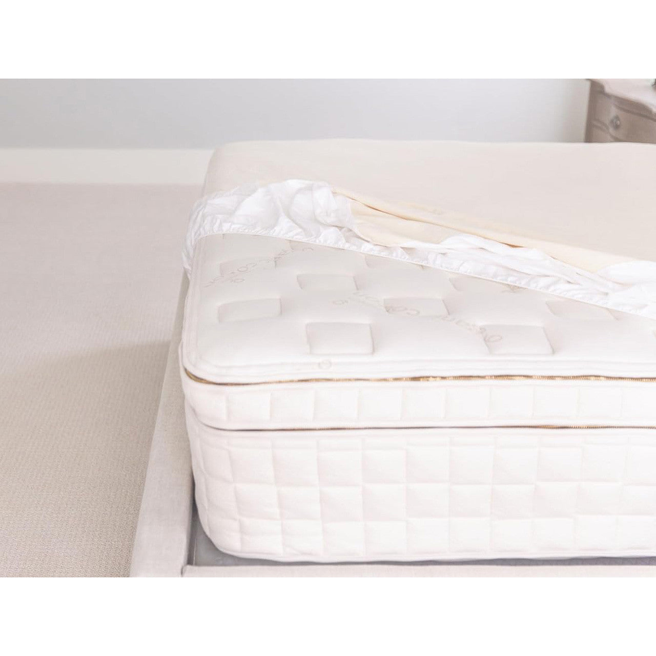 Naturepedic Waterproof Full Fitted Pad in Natural- Bambi Baby