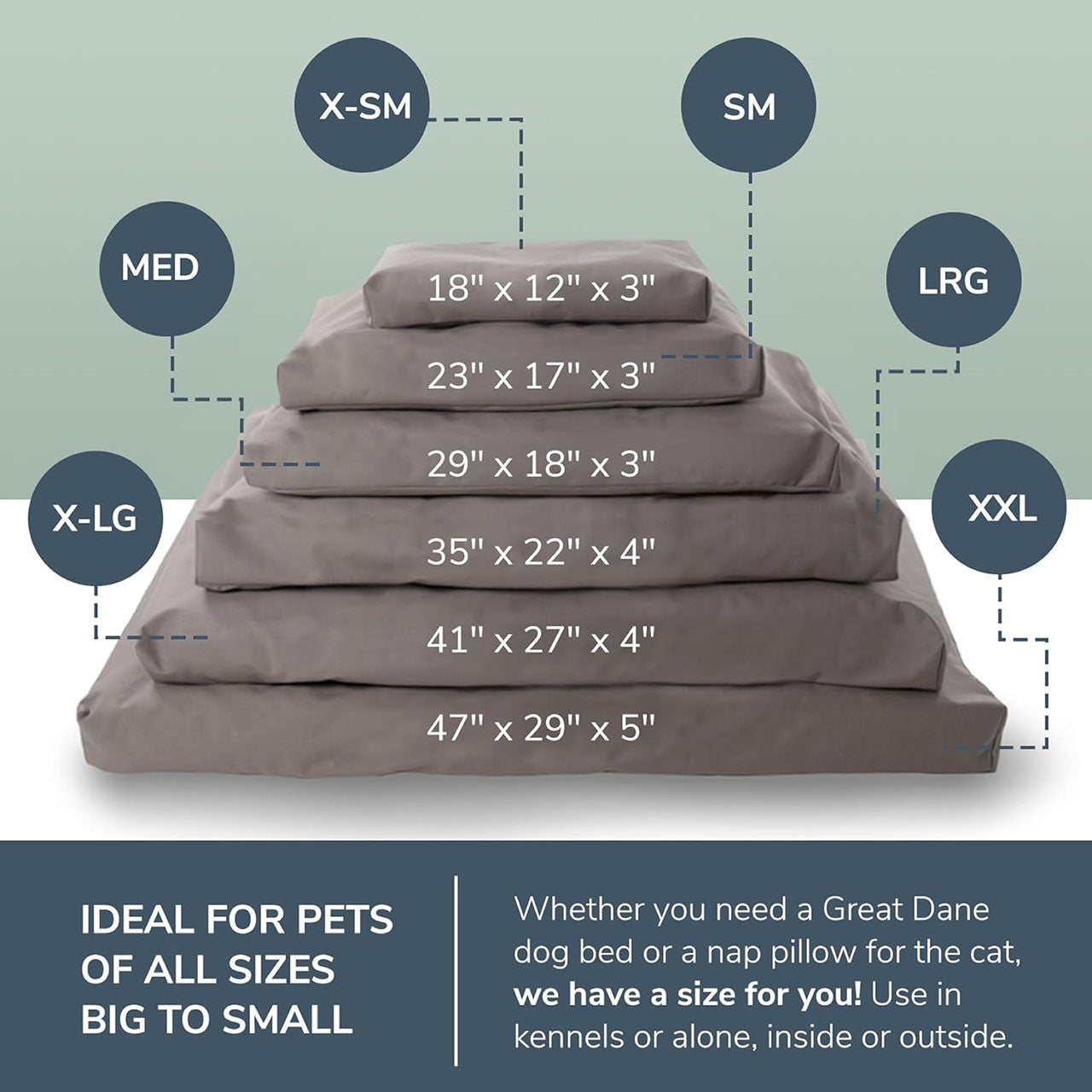 Naturepedic Pet Bed M 30" Waterprooof Cover - Taupe- Bambi Baby
