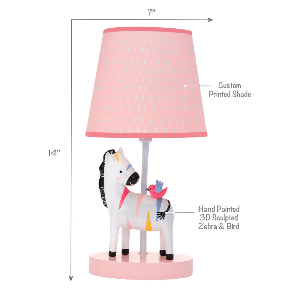 Lambs & Ivy Jazzy Jungle Lamp w/Shade & Bulb- Bambi Baby