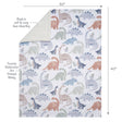 Lambs & Ivy Dino-Might Dinosaur Baby Blanket - Bambi Baby