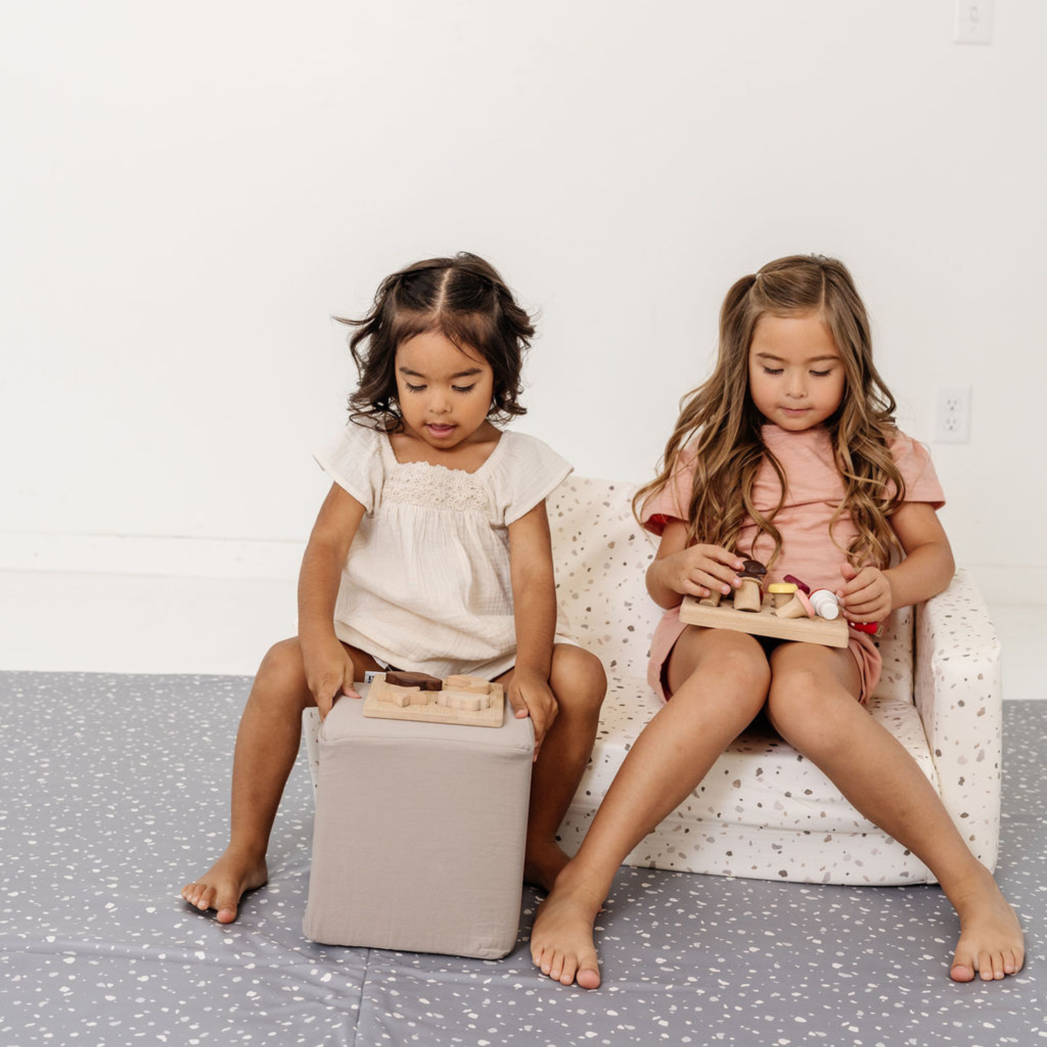 Toki Kids Terrazzo Chalk Play Couch- Bambi Baby