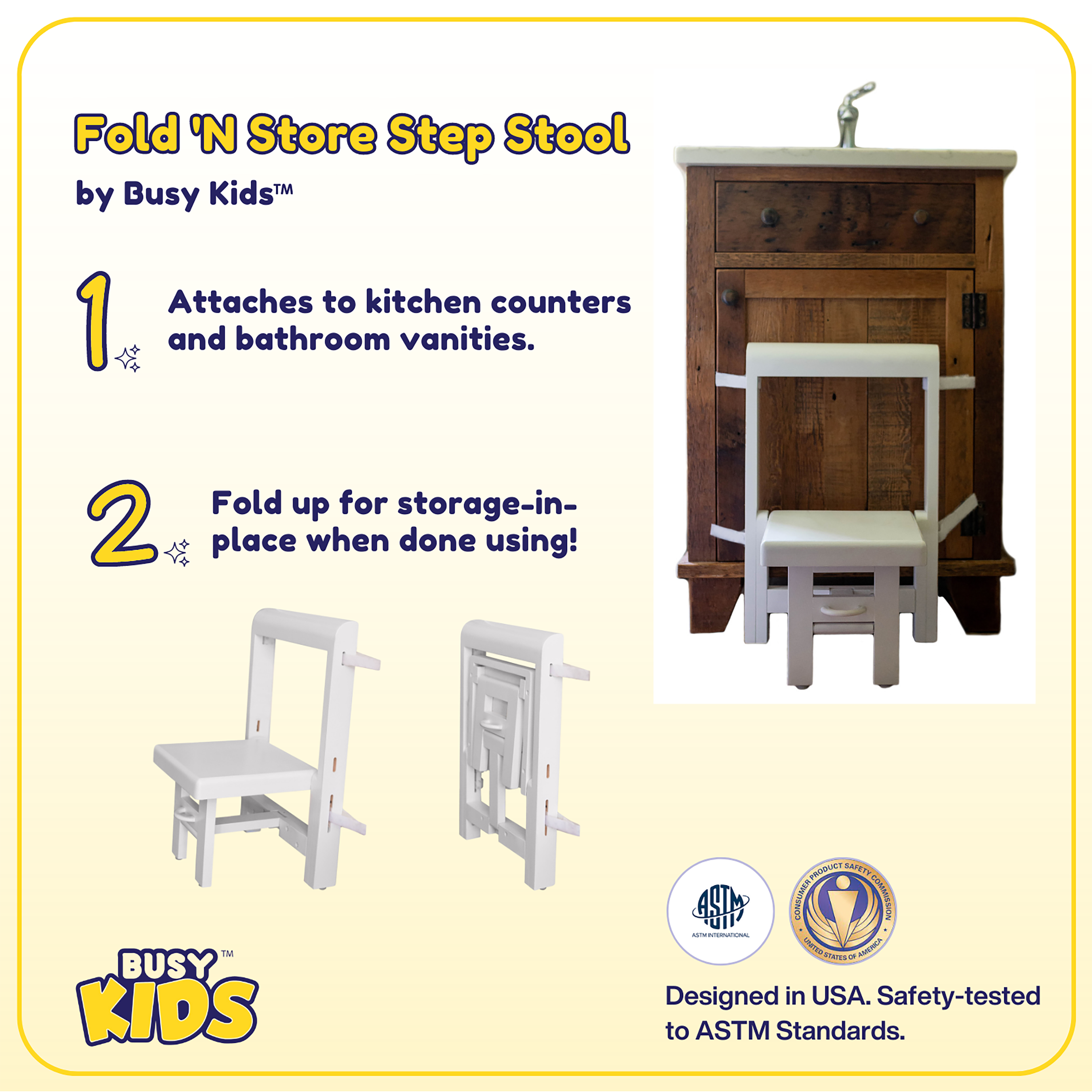 Taburete plegable y portátil Busy Kids- Bambi Baby