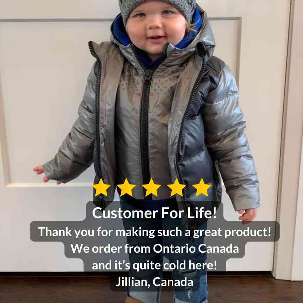 Onekid Car Seat Coat | The Road Coat Down - Platinum/Black- Bambi Baby