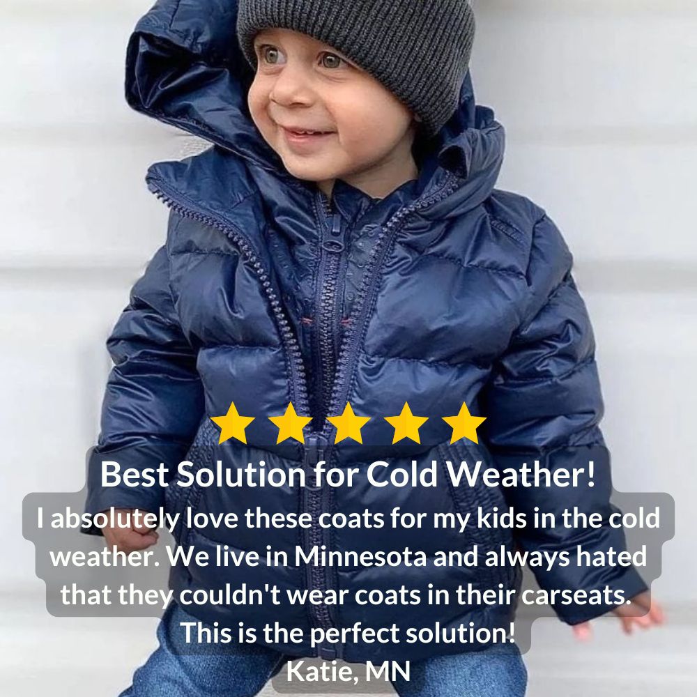 Onekid Car Seat Coat | The Road Coat Down - Navy- Bambi Baby