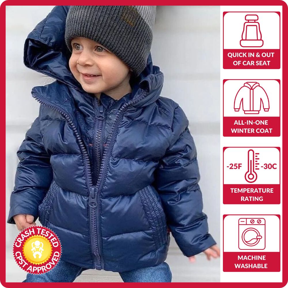 Onekid Car Seat Coat | The Road Coat Down - Navy- Bambi Baby